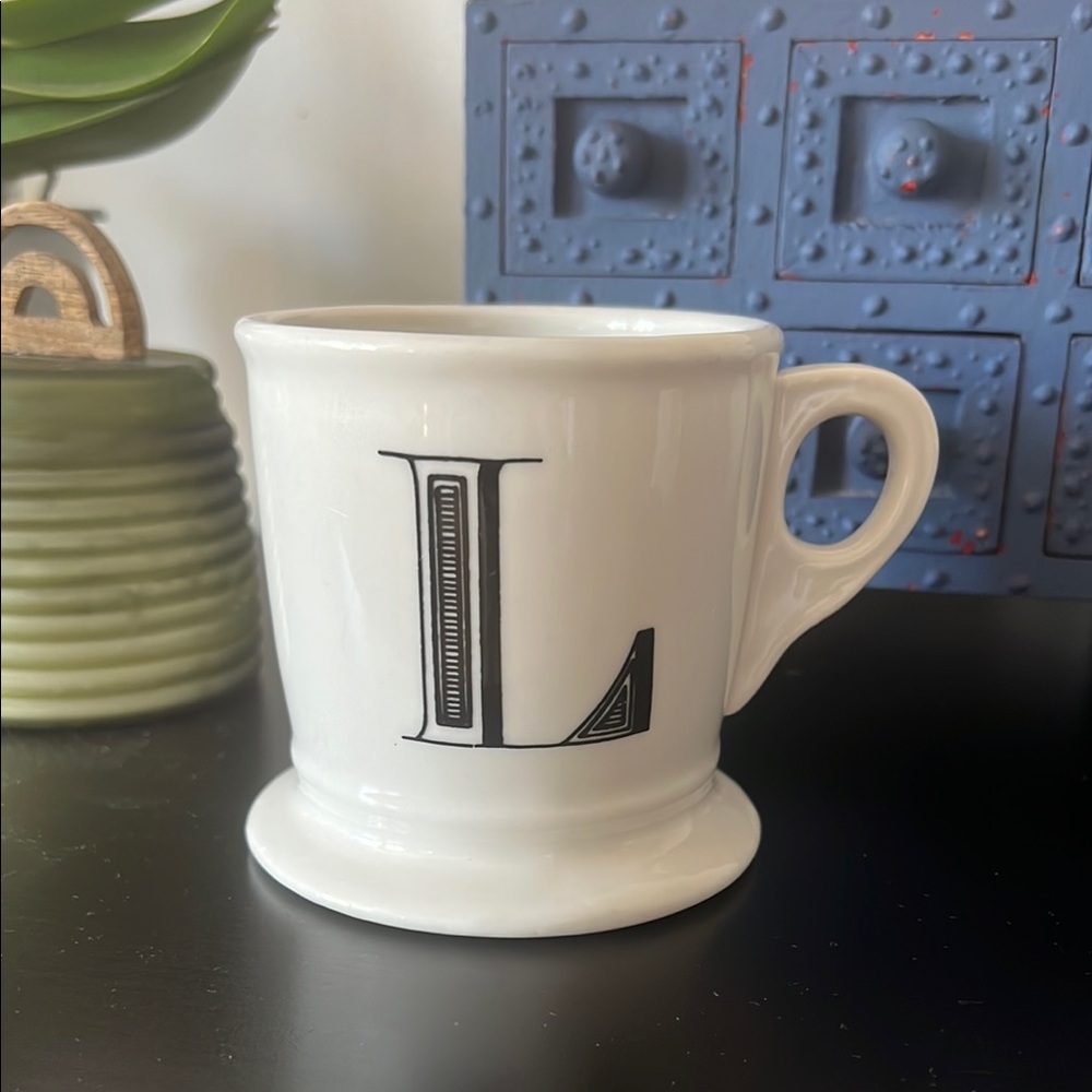 Anthro “L” Monogram Mug